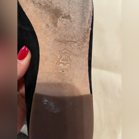 Tory Burch Black Suede Flats 9M - Picture 7 of 7